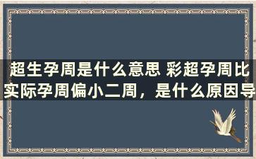 超生孕周是什么意思 彩超孕周比实际孕周偏小二周，是什么原因导致的呢有什么问题啊